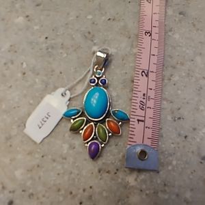 NWT sterling silver and turquiose pendant